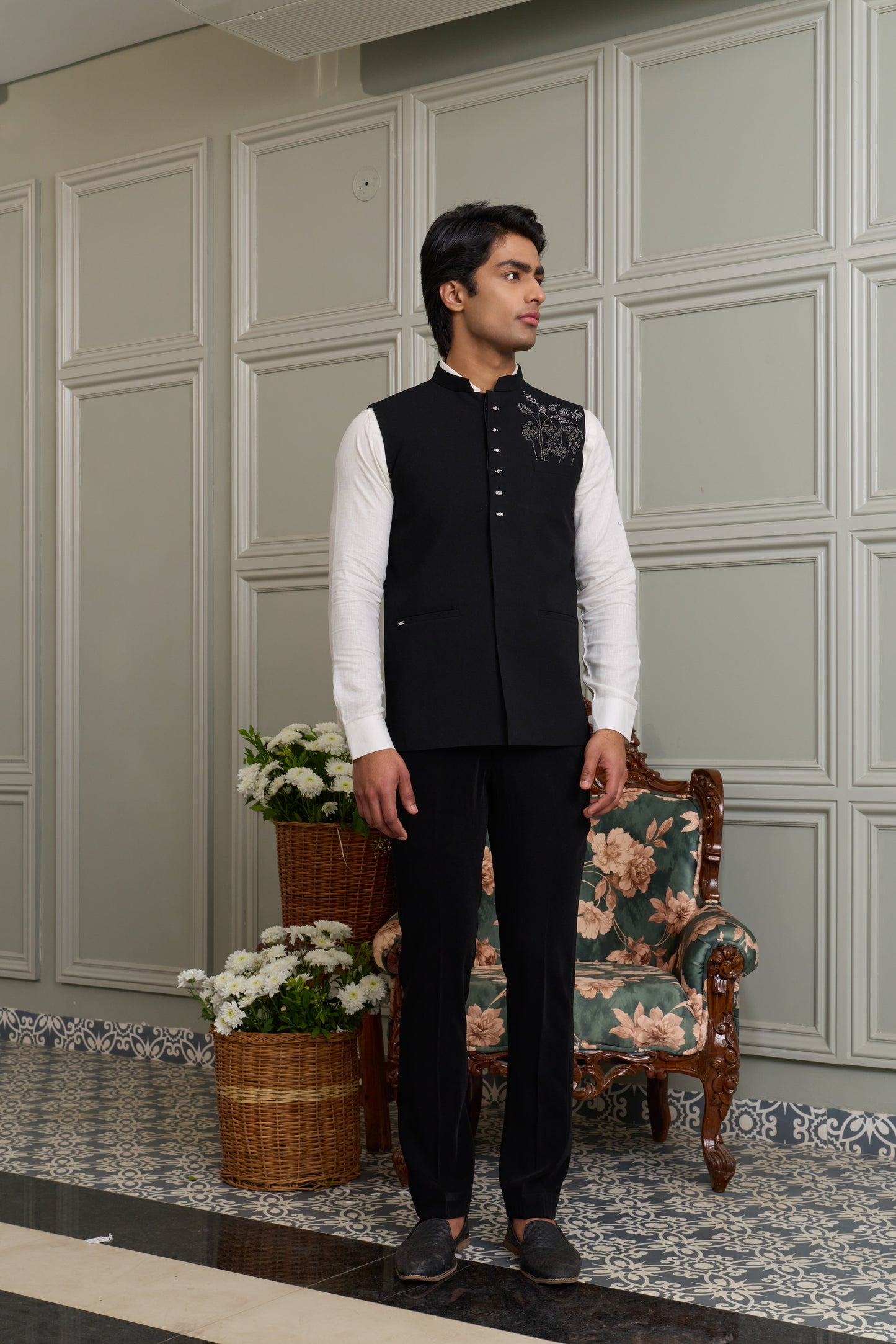 Modi Jacket with Hotfix Butta Detailing