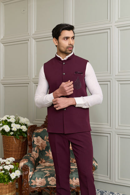 Japanese Lachhka Modi Jacket with Hotfix Butta Motif