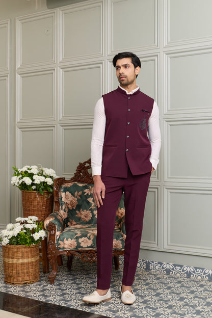 Japanese Lachhka Modi Jacket with Hotfix Butta Motif