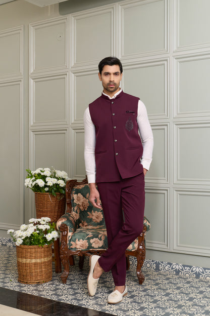 Japanese Lachhka Modi Jacket with Hotfix Butta Motif