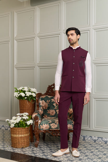 Japanese Lachhka Modi Jacket with Hotfix Butta Motif