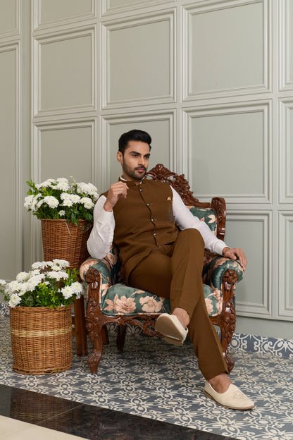 Japanese Lachhka Modi Jacket with Hotfix Butta Motif