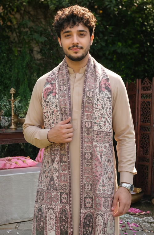 Multicolour Pashmina Jacquard Dupatta