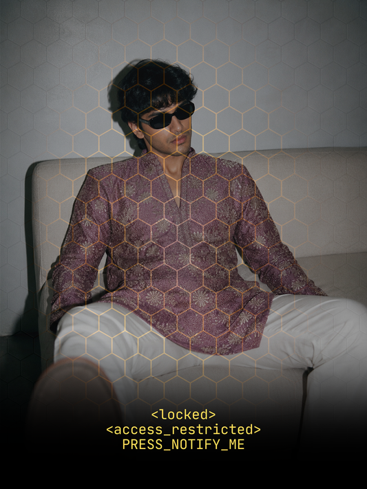 Dusty Mauve Silk Short Kurta Set with Floral Jari Motifs