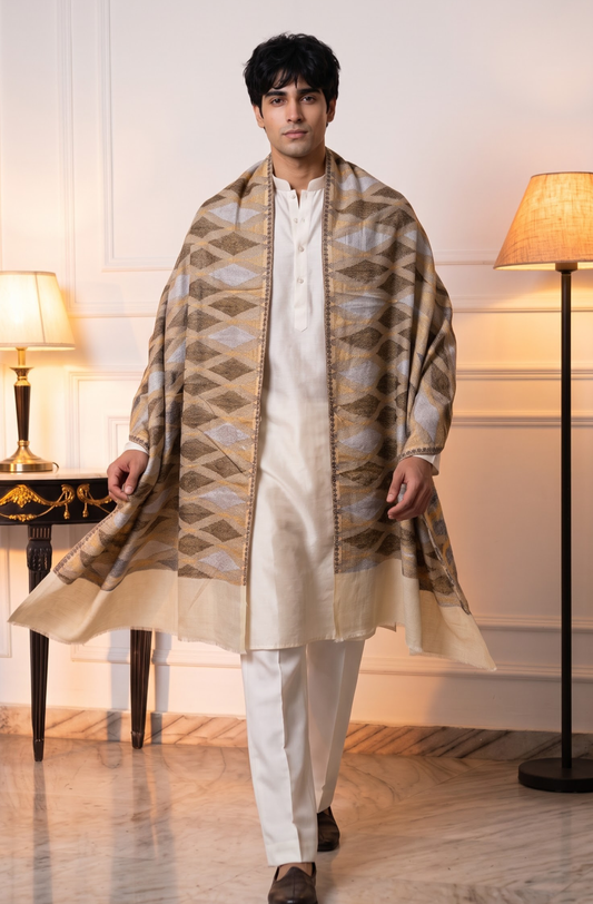 Multicolour Pashmina Jacquard Dupatta