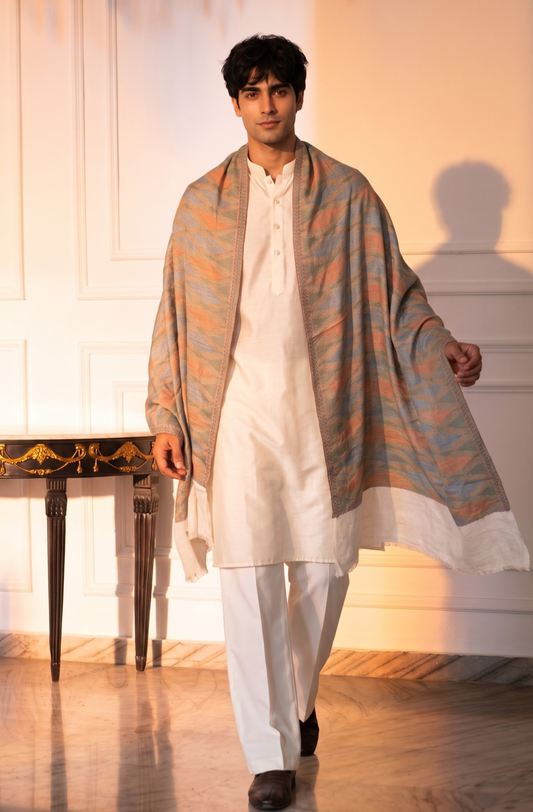 Multicolour Pashmina Jacquard Dupatta