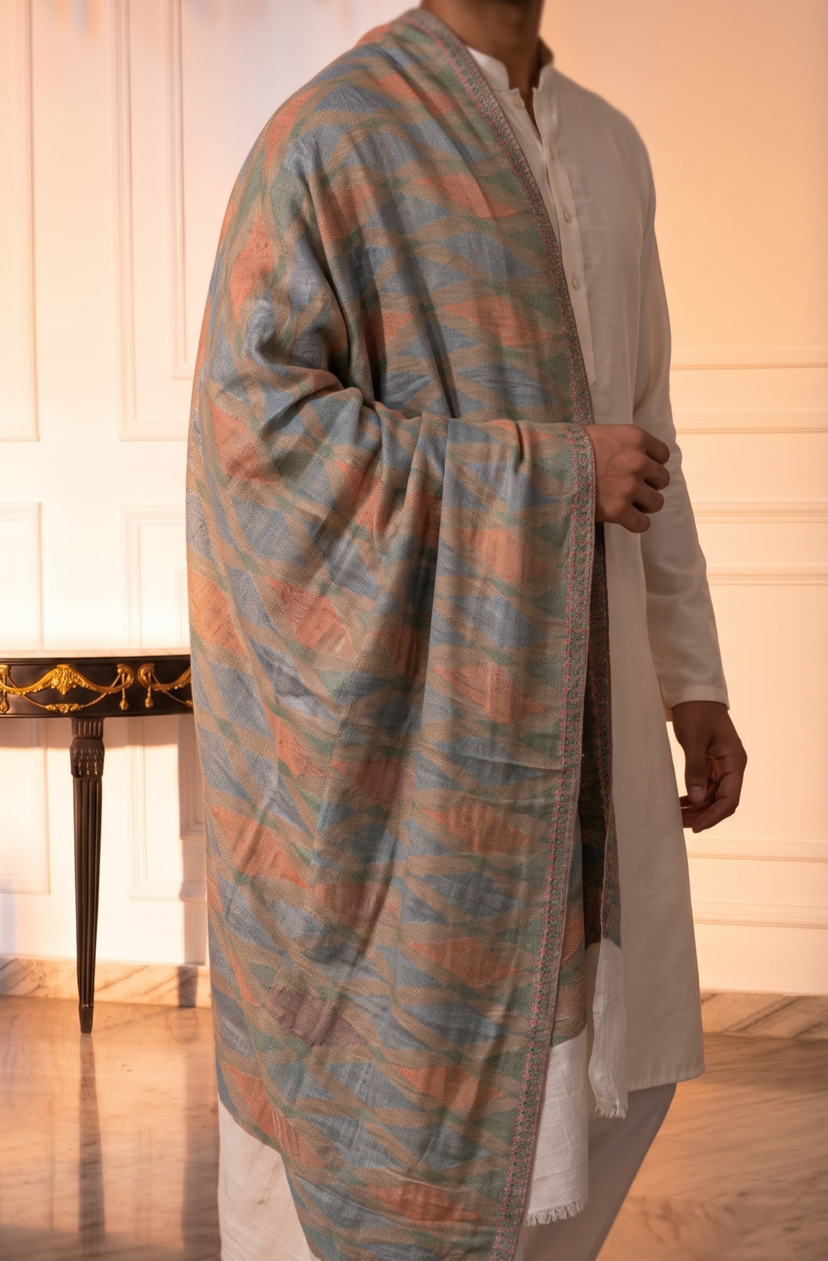 Multicolour Pashmina Jacquard Dupatta