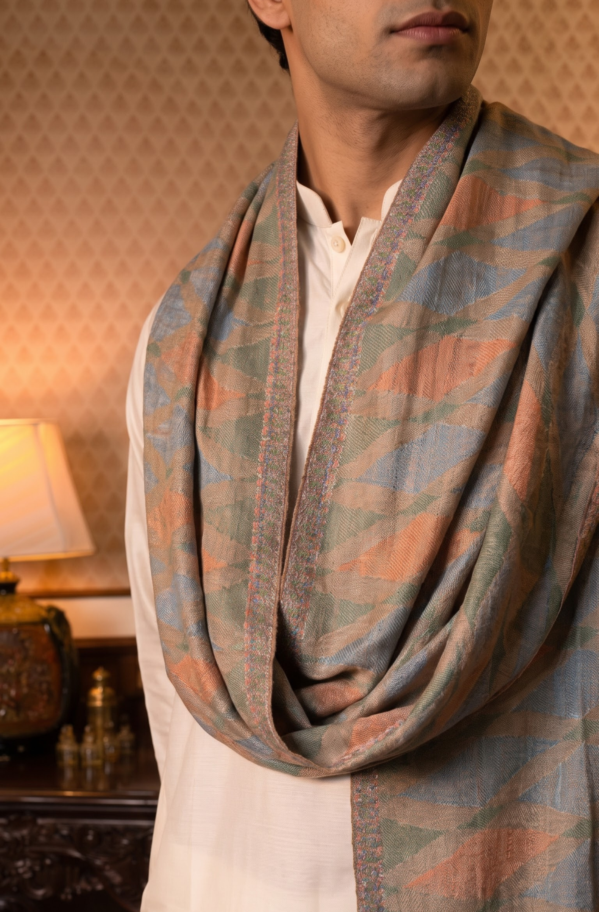 Multicolour Pashmina Jacquard Dupatta