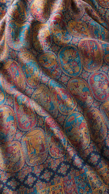 Multicolour Pashmina Zari Jacquard Dupatta