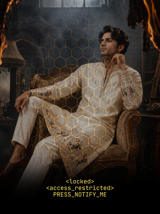 Ivory Silk Kurta Set with Royal Heritage Embroidery