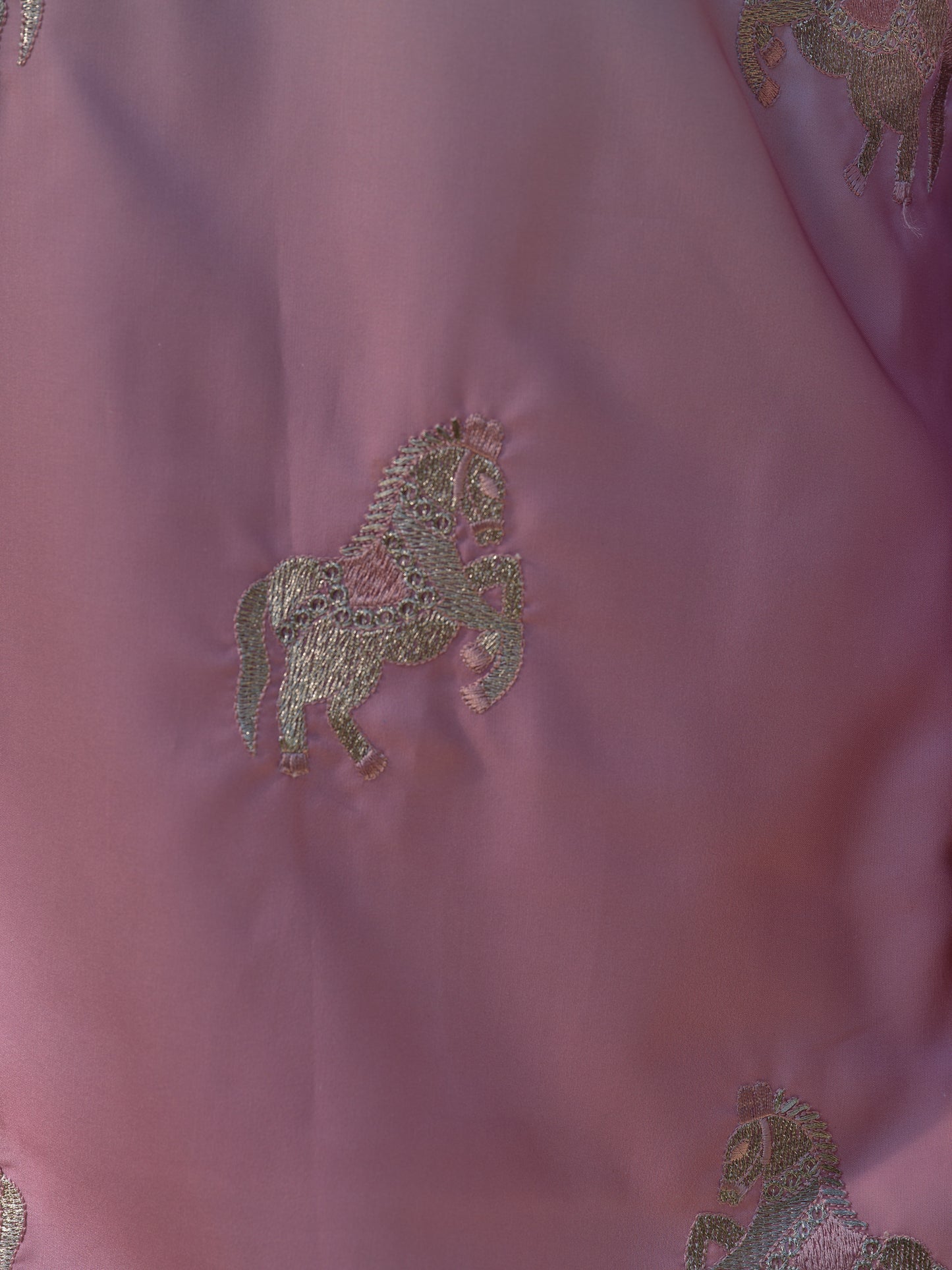 Pink Silk Kurta–Bottom Set with Zari Embroidery