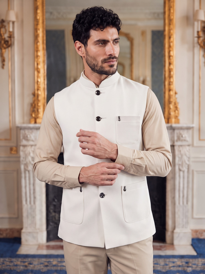 Premium Pebble Knit Bandi Jacket