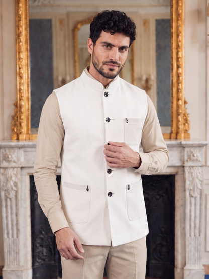 Premium Pebble Knit Bandi Jacket