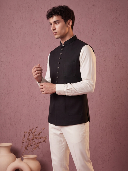 Fine-Finish Suiting Bandi Jacket