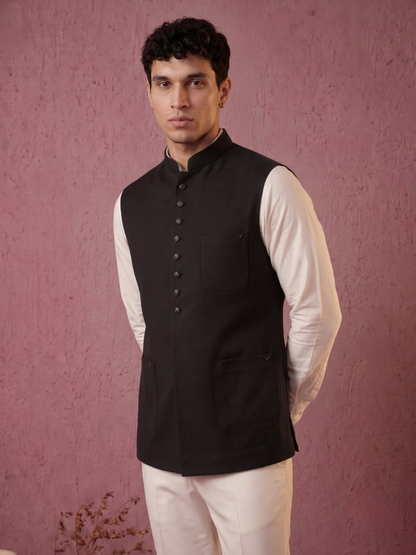 Fine-Finish Suiting Bandi Jacket