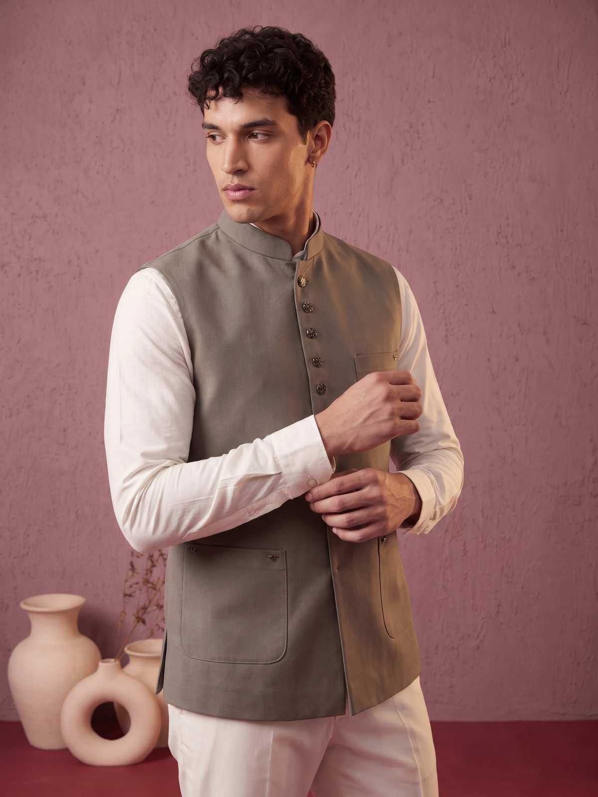 Fine-Finish Suiting Bandi Jacket