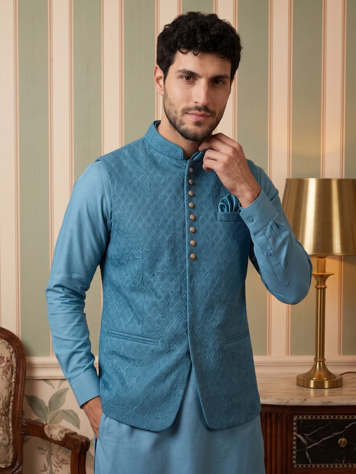 Heritage Jacquard Satin Bandi Jacket