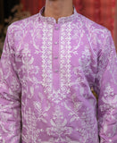 Lavender Embroidery Kurta Set