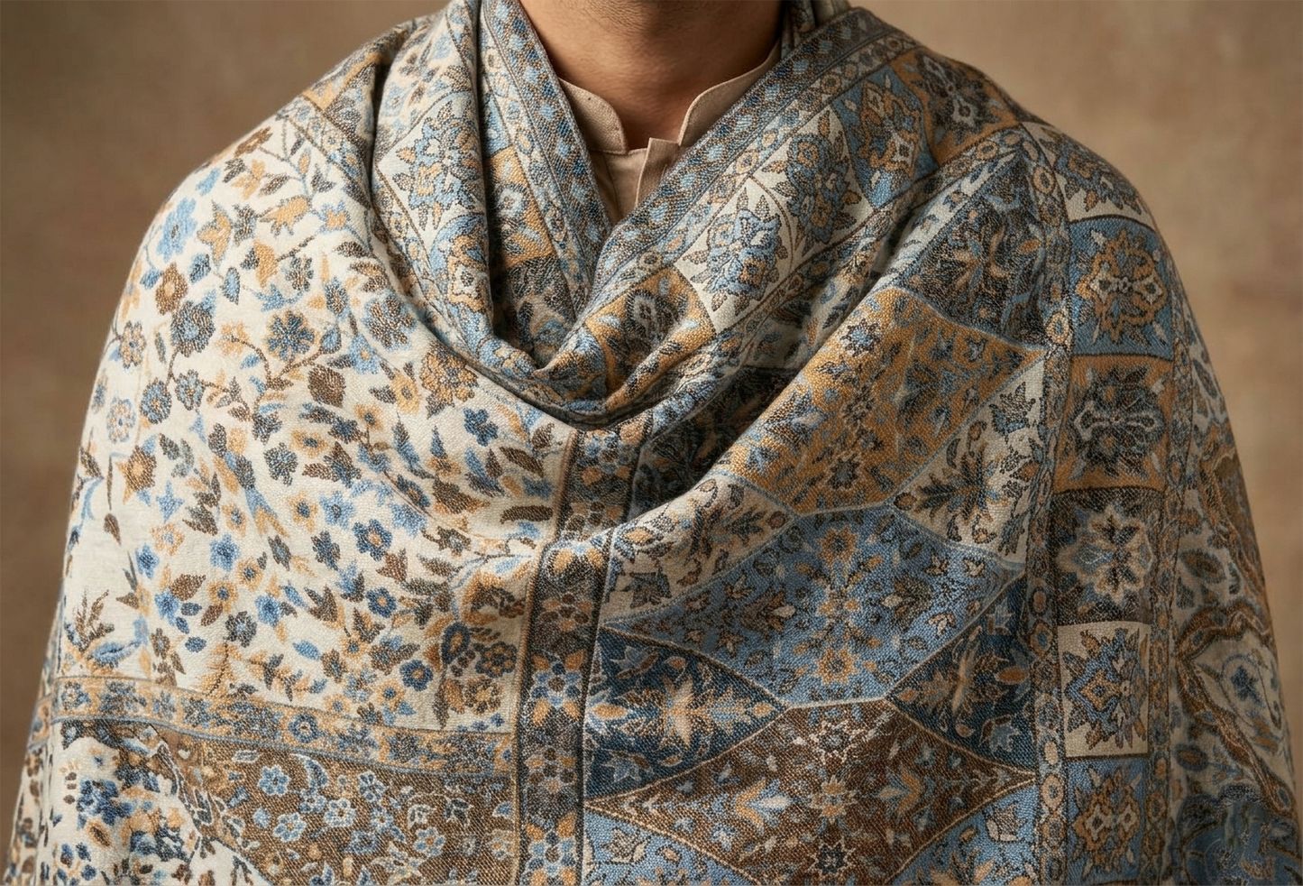 Multicolour Pashmina Jacquard Dupatta