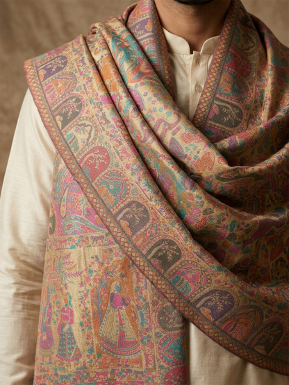Multicolour Pashmina Jacquard Dupatta
