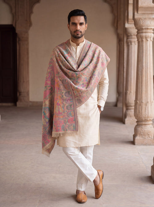 Multicolour Pashmina Jacquard Dupatta