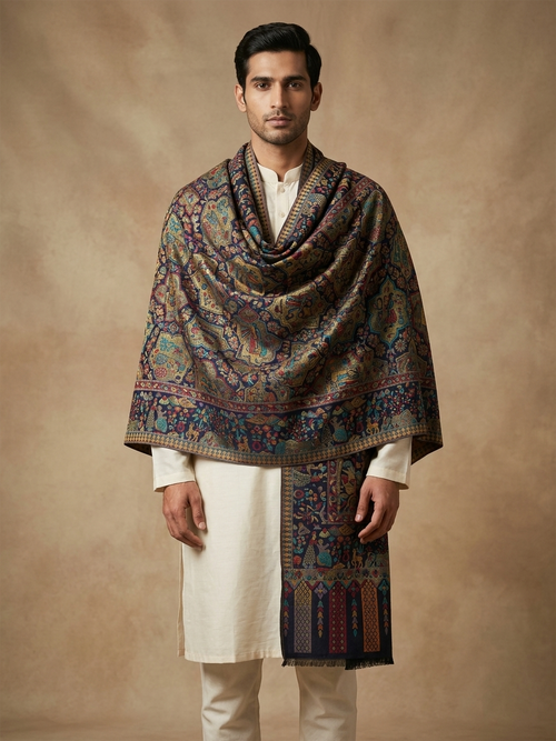 Multicolour Pashmina Jacquard Dupatta
