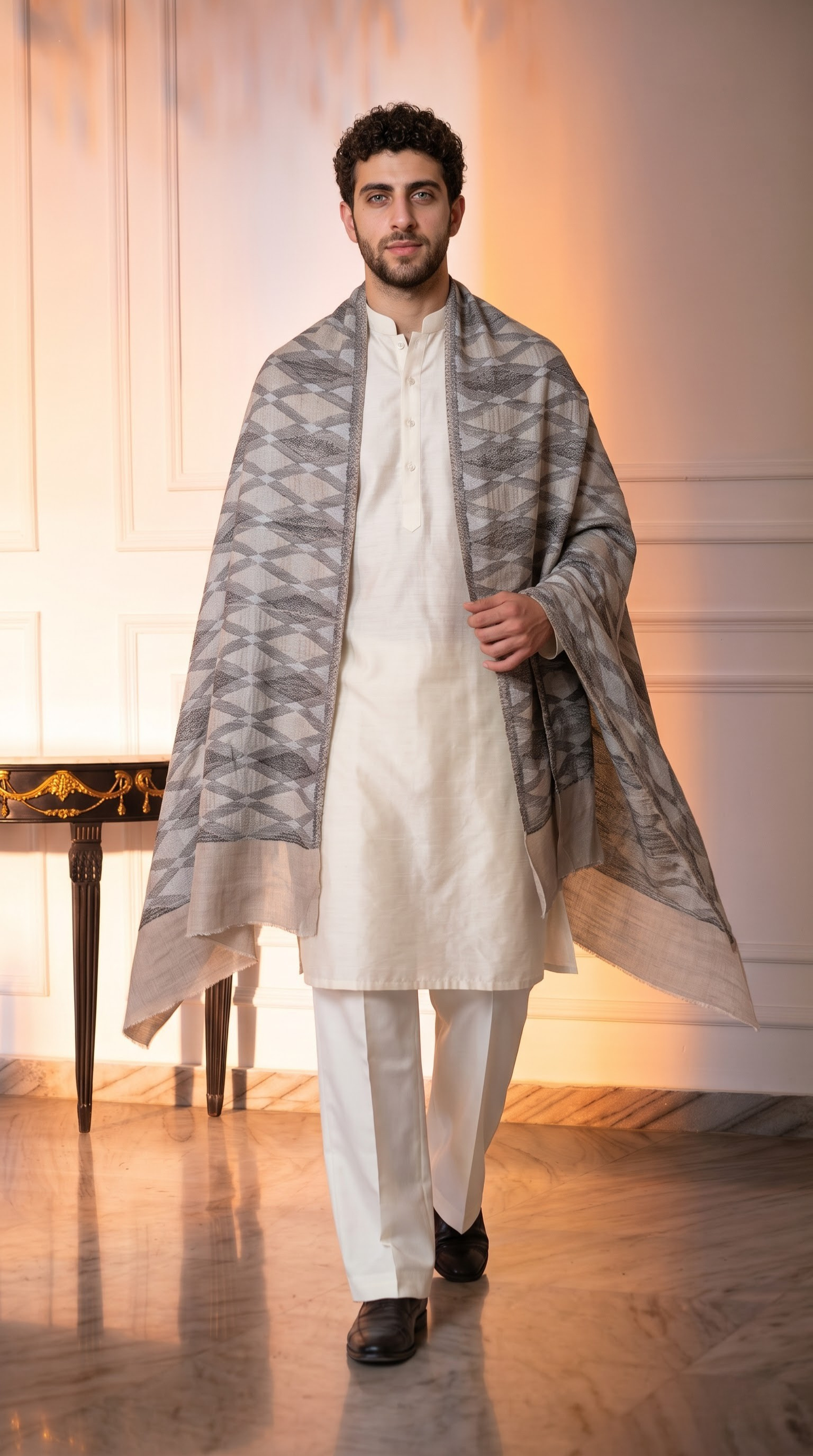 Multicolour Pashmina Jacquard Dupatta