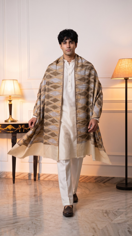 Multicolour Pashmina Jacquard Dupatta