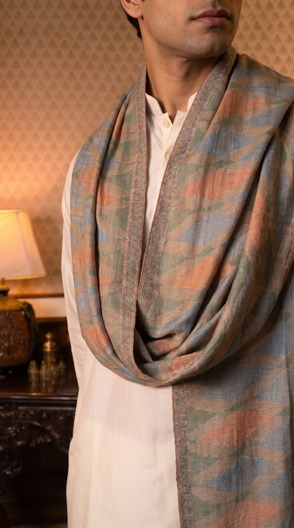 Multicolour Pashmina Jacquard Dupatta