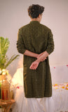 Mehandi Rayon Kurta Set