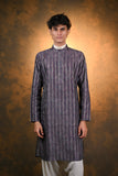 Grey Silk Kurta Set