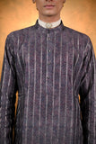 Grey Silk Kurta Set