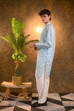 Light Blue Cotton Kurta Set