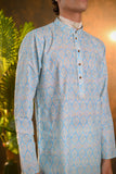 Light Blue Cotton Kurta Set