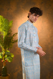 Light Blue Cotton Kurta Set