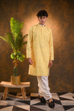 Yellow Cotton Kurta Set