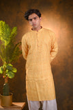 Yellow Silk Kurta Set