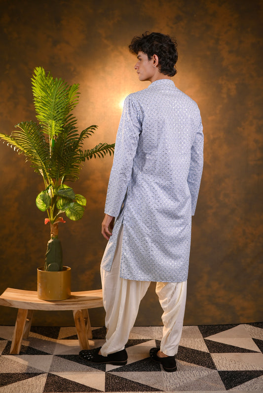 Blue Rayon Kurta Set