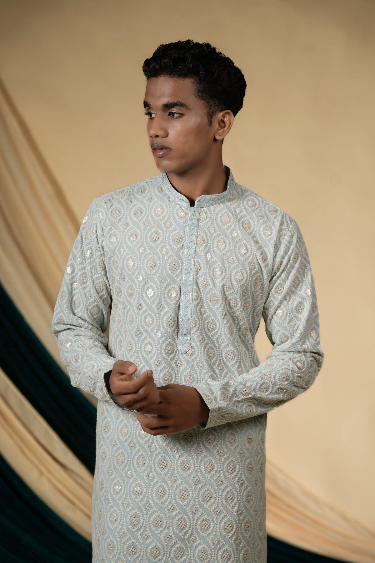 Pastel Blue Kurta Set