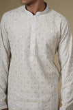 Fancy Blue Kurta Set With Bottom