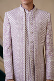 Lilac Georgette 3 Piece Jodhpuri Set