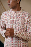 Pink	 Rayon Printed Sequins Kurta Set