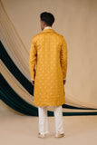 Yellow Rayon Cotton Embroidery Kurta Set With Dupatta