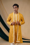 Yellow Rayon Cotton Embroidery Kurta Set With Dupatta