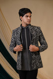 Black Embroidery 3 Piece Jodhpuri Set