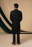 Black Sequins With Threadwork  Embroidery Kurta Set