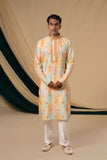 Multicolour Rayon With Threadwork Kurta Set