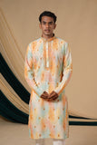 Multicolour Rayon With Threadwork Kurta Set