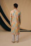 Multicolour Rayon With Threadwork Kurta Set