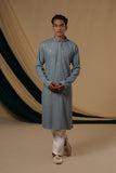 Marine Blue Rayon Sequins Threadwork Kurta Set